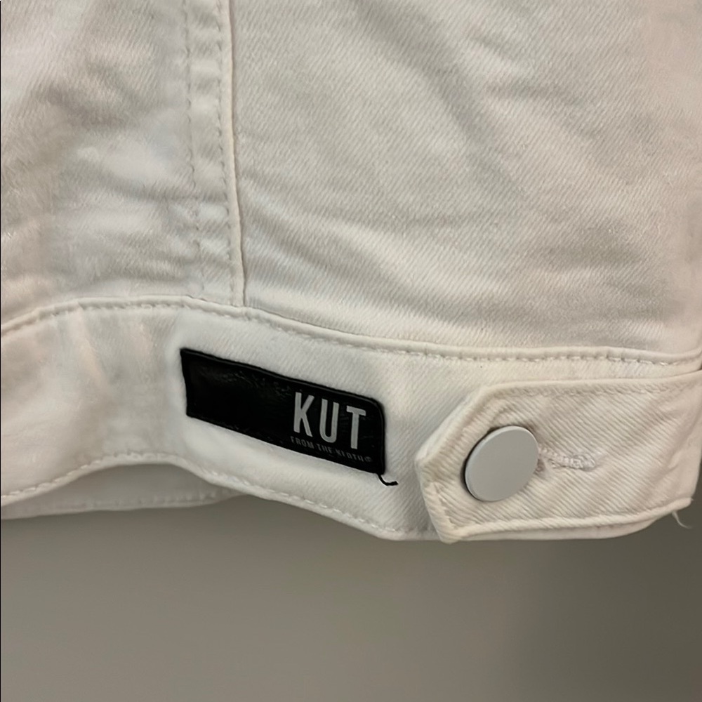 Kut from the Kloth White Jean Jacket Amelia Style - Picture 5 of 9